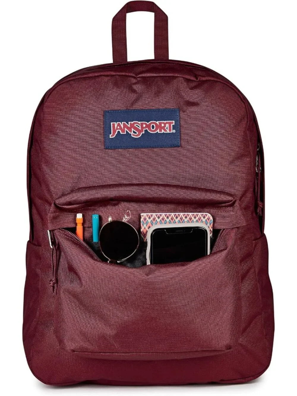 Durable 26L Backpack, Cherry Red, Stylish & Lightweight for School & Travel